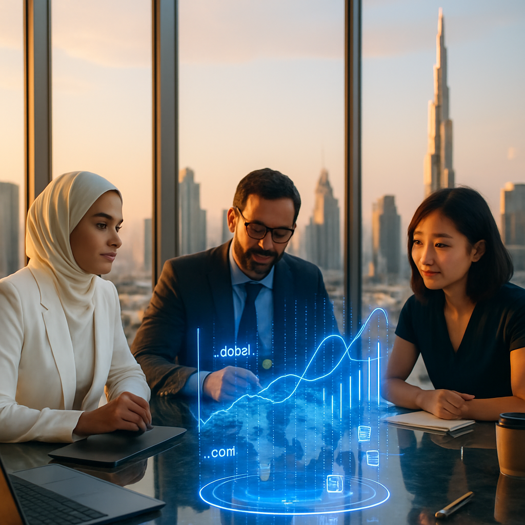 Dubai Domain Days hero banner showing domain and Dubai skyline concept